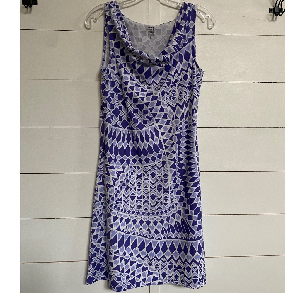Title Nine Women's‎ Mosaic Tile Purple White Sleeveless Casual Athletic Dress S - Picture 11 of 13